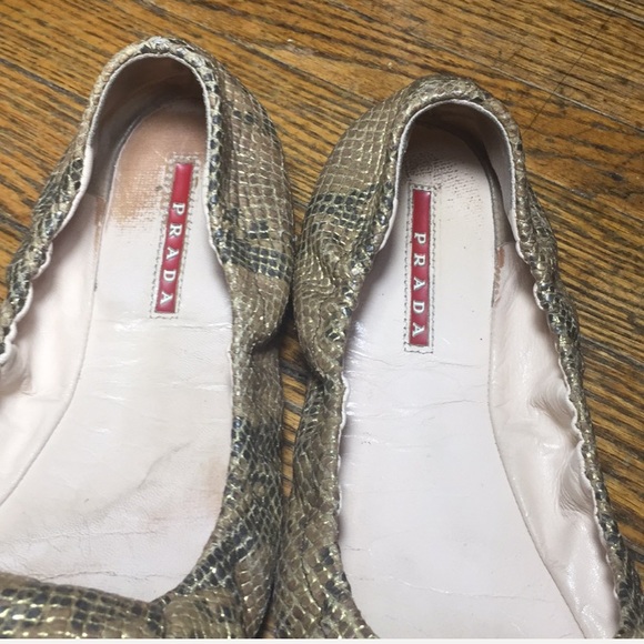 Authentic PRADA brown leather ballet flats - Picture 6 of 7